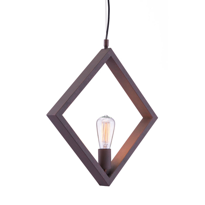 Zuo Rotorura Industrial Diamond Frame with Filament Bulb Ceiling Lamp