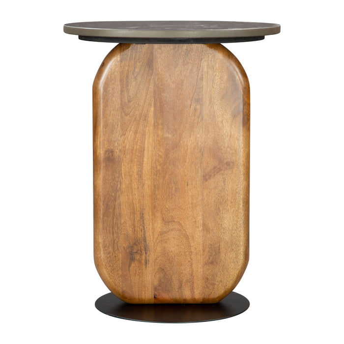 Zuo Pemba Round Marble Side Table