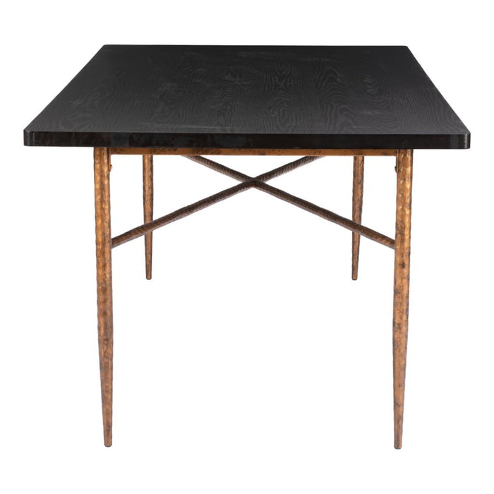 Nida Dining Table Black & Bronze by Zuo Modern