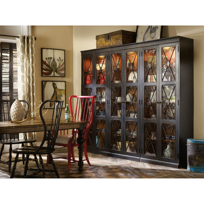 Hooker Furniture Sanctuary Two-Door Thin Display Cabinet - Ebony 