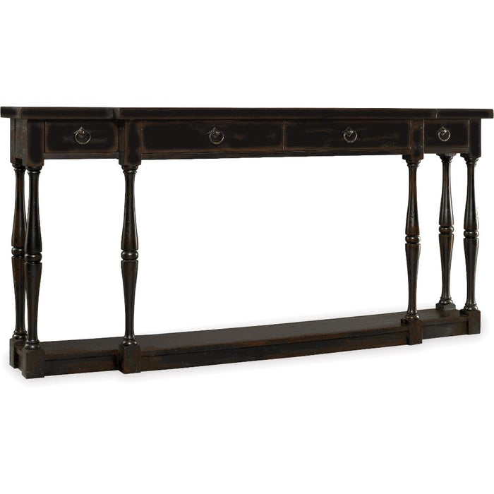 Hooker Furniture Sanctuary Four-Drawer Thin Console Table - Ebony
