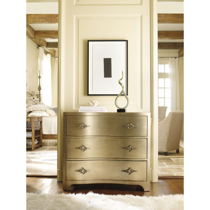 Hooker Furniture Sanctuary Three-Drawer Shaped Front Gold Chest 