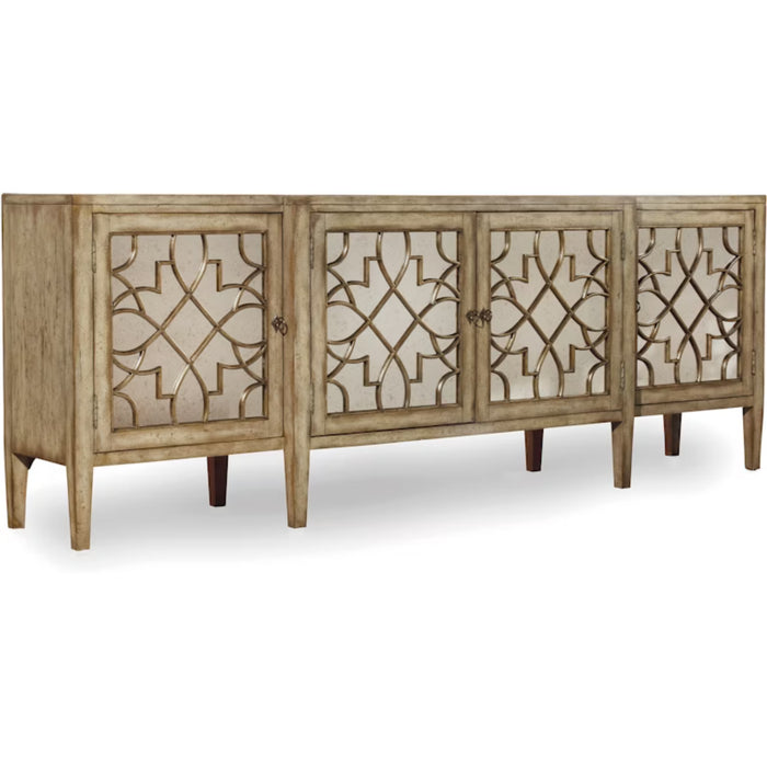 Hooker Furniture Sanctuary Four-Door Mirrored Console - Surf-Visage