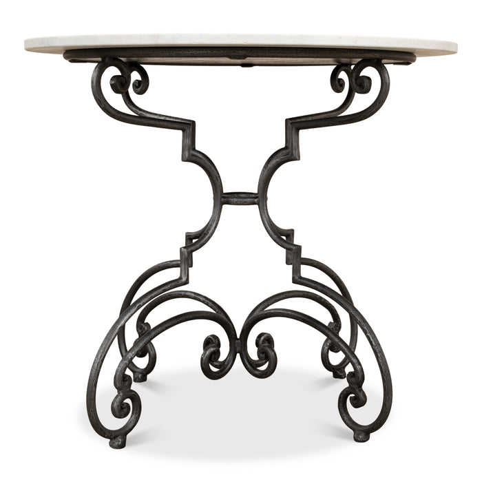 Sarreid LTD. The French Iron and Marble Table 30139
