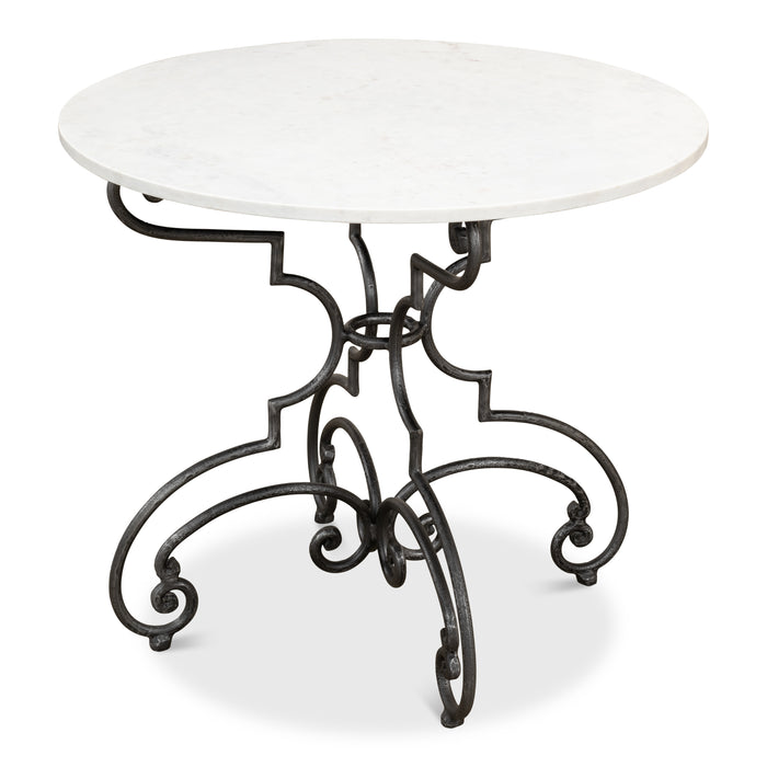 Sarreid LTD. The French Iron and Marble Table 30139