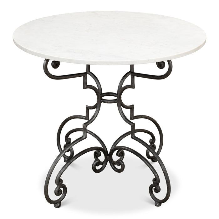 Sarreid LTD. The French Iron and Marble Table 30139