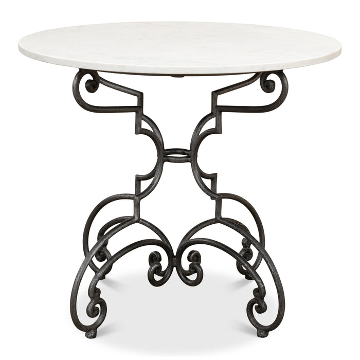 Sarreid LTD. The French Iron and Marble Table 30139