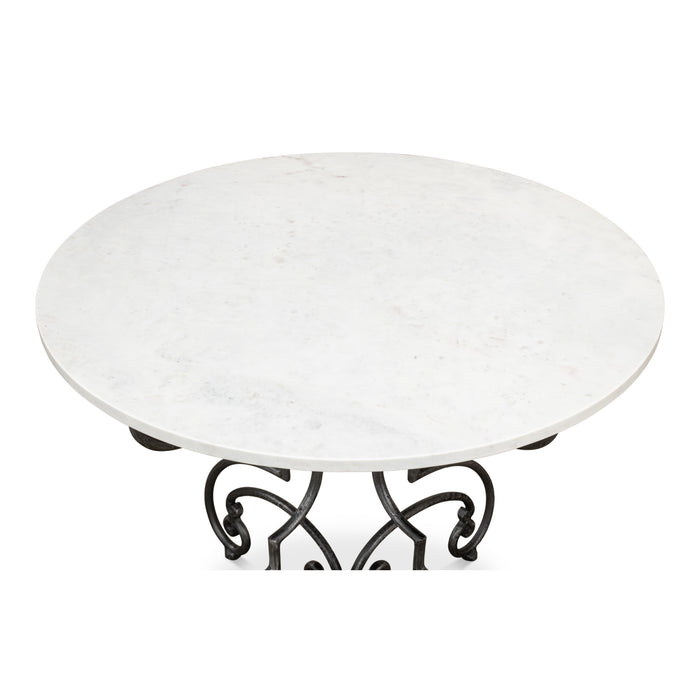 Sarreid LTD. The French Iron and Marble Table 30139