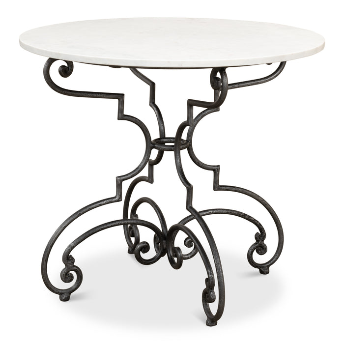 Sarreid LTD. The French Iron and Marble Table 30139