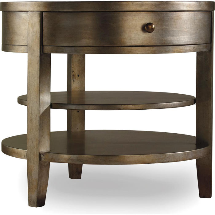 Hooker Furniture Sanctuary One-Drawer Round Lamp Table - Visage