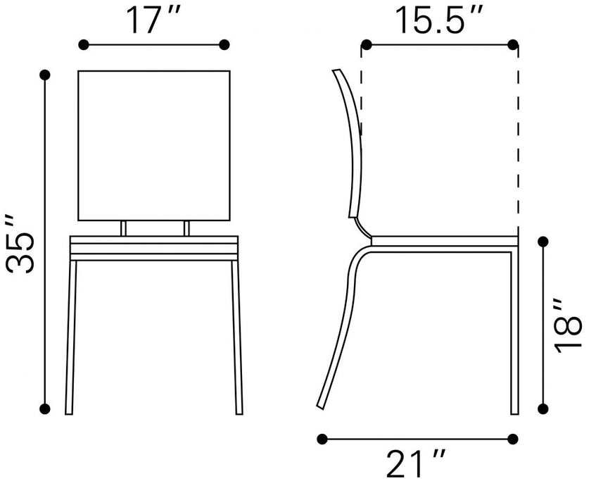 Zuo Criss Cross Dining Chair