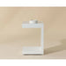 Sunpan Bachelor High Gloss White Wood C-Shaped End Table 