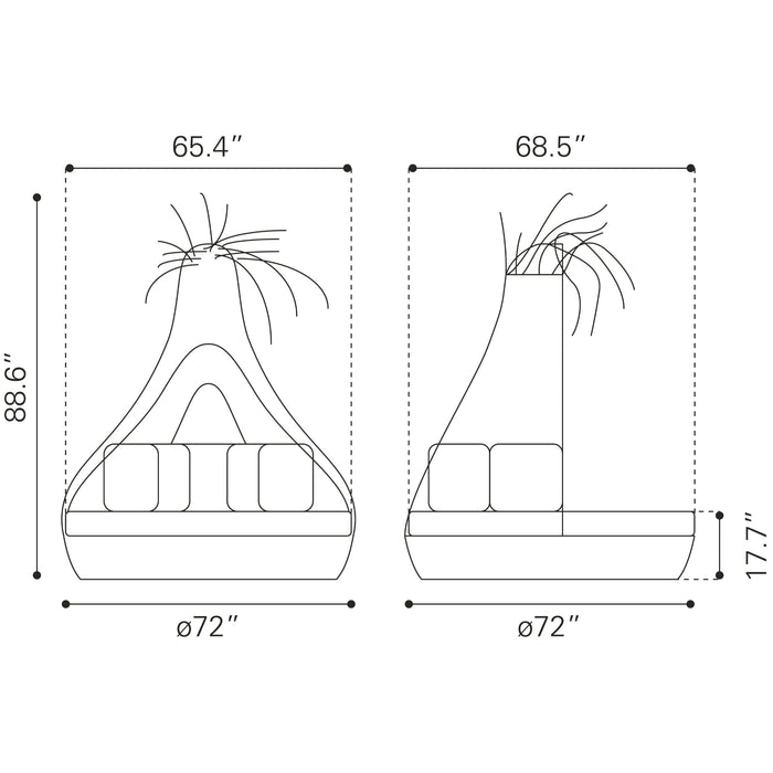 The Tangalle Outdoor Daybed by Zuo