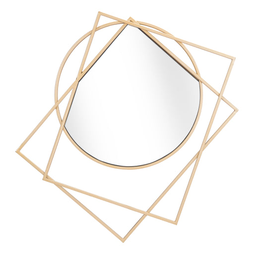 Zuo Vertex Gold Painted Steel Modern Wall Mirror