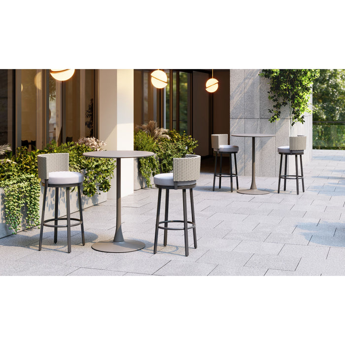 Zuo Modern Midnight Wave Outdoor Barstool