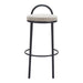 Zuo Sisal Black Barstool