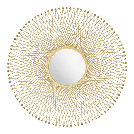 Zuo Glow Modern Round Gold Wall Mirror