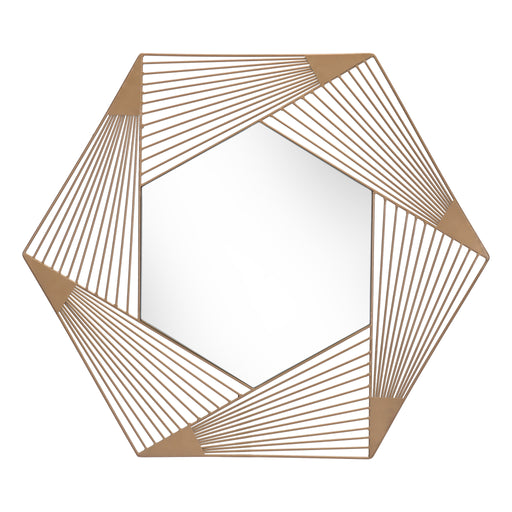 Zuo Aspect Modern Hexagonal Wall Mirror Copper