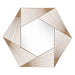 Zuo Aspect Modern Hexagonal Wall Mirror Copper