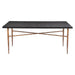 Nida Dining Table Black & Bronze by Zuo Modern