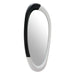 Zuo Muna Modern Oval Mirror in White & Black