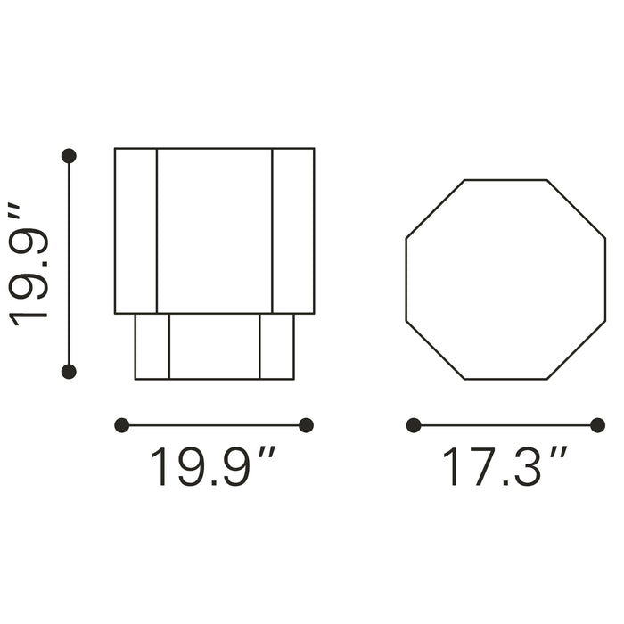 Zuo Mike Hexagon Side Table