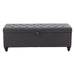 Zuo Halifax Storage Bench Gravel Gray