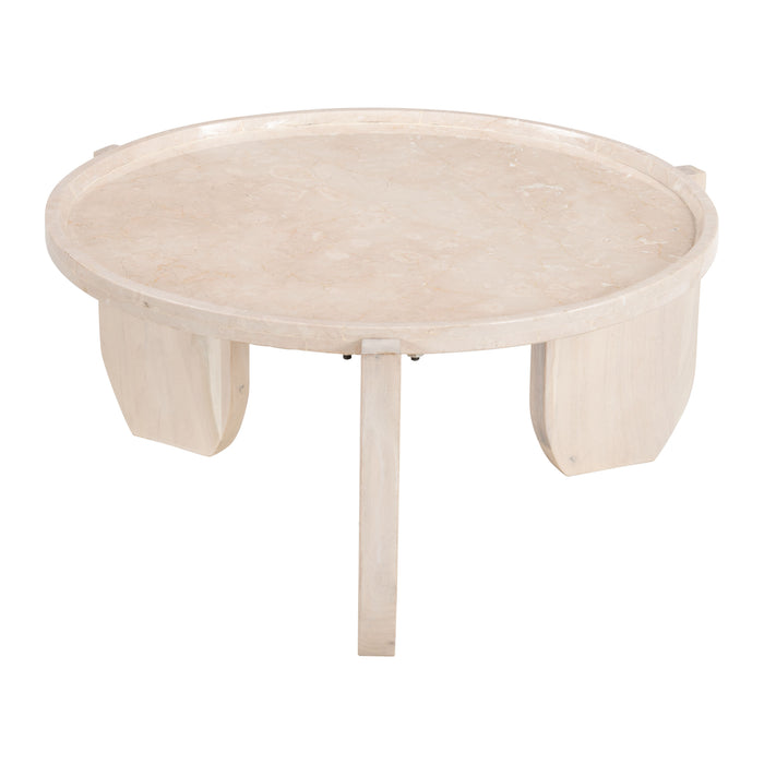 Zuo Nador Round Marble Coffee Table