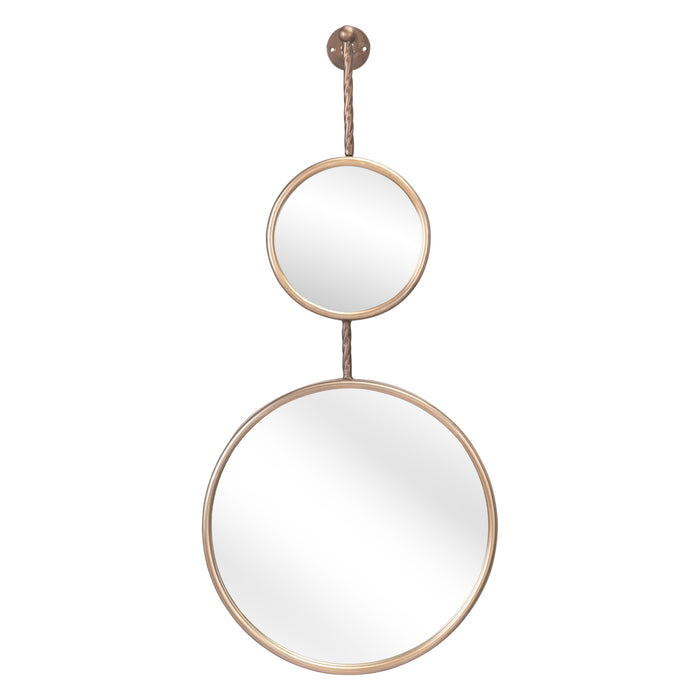 Zuo Mott Modern Gold Painted Steel Wall Mirror