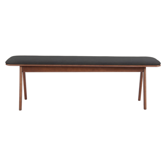 Zuo Kazwali Bench Black & Walnut