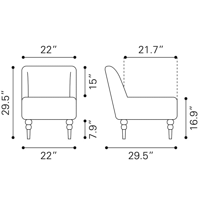 Zuo Modern Bintulu Brown Accent Chair