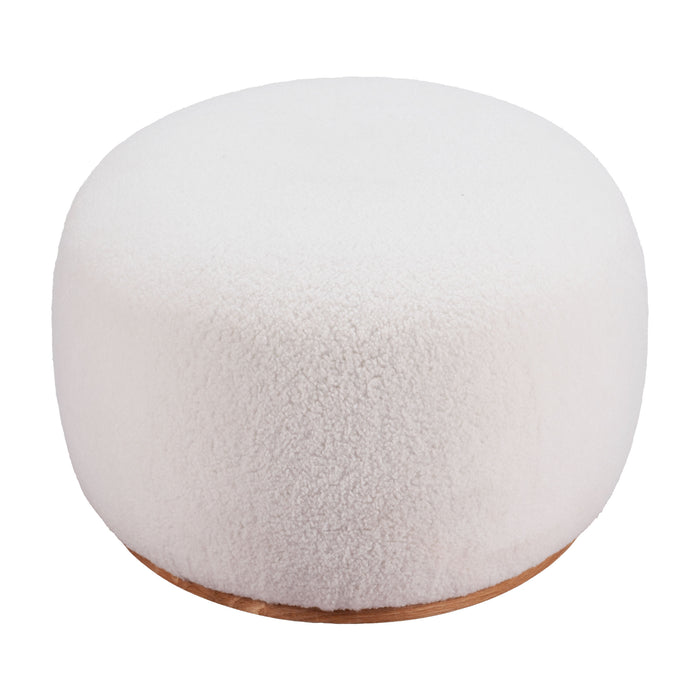 Zuo Modern Amber White Ottoman