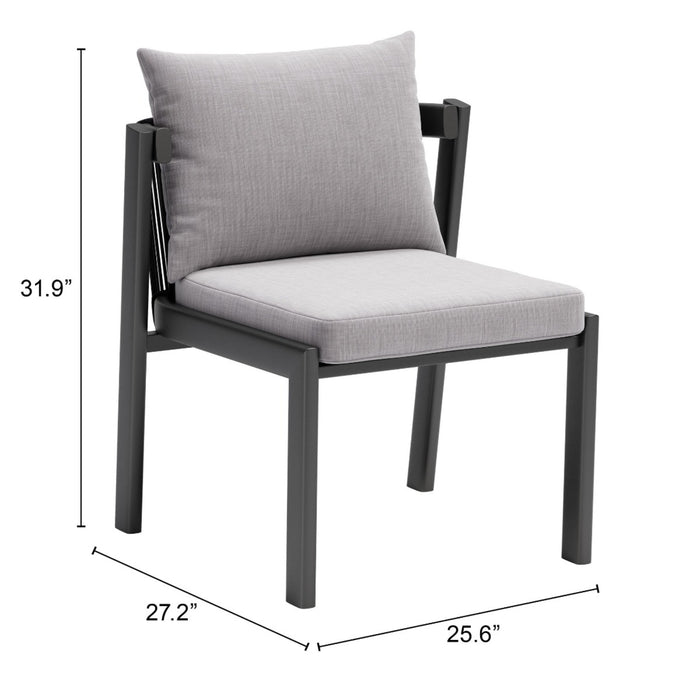 Zuo Modern Horizon Grey Outdoor Dining Chair