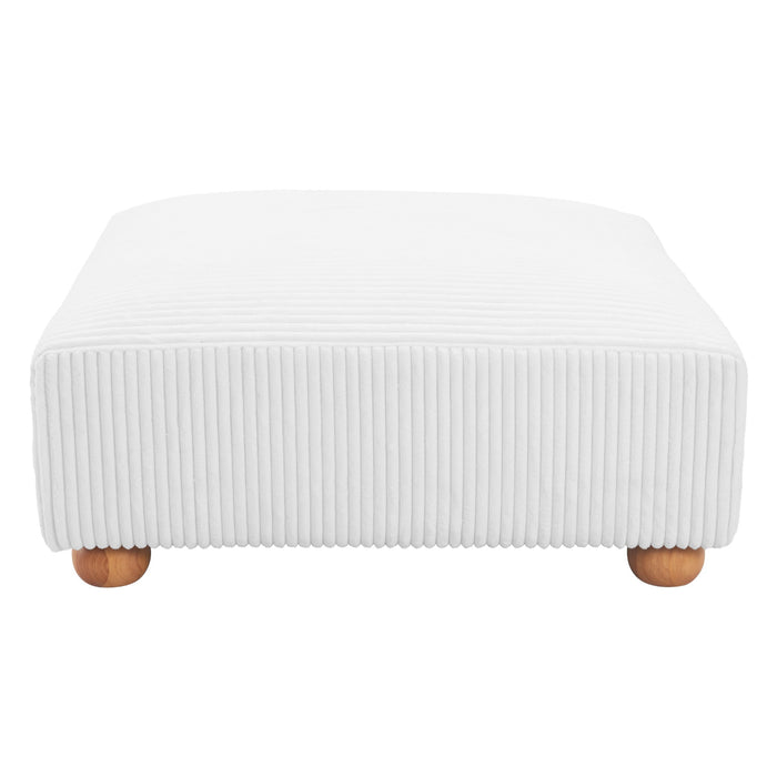 Zuo Modern Tayte White Ottoman