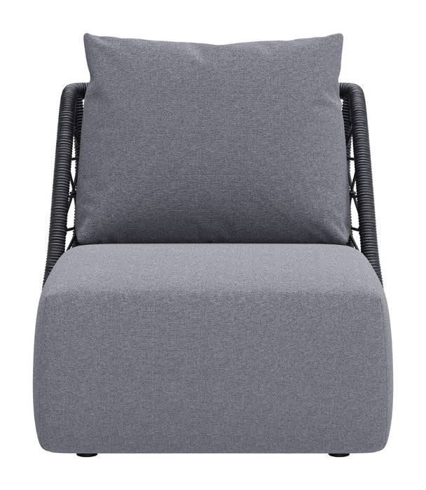 The Mekan Outdoor Accent Chair by Zuo, Grey