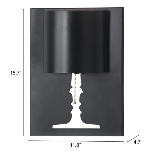 Zuo Dream Modern Design with Laser-Cut Silhouette Black Wall Lamp