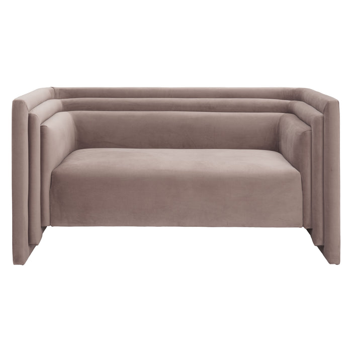 Zuo Modern Trippel Brown Loveseat