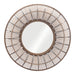 Zuo Toto Antique Brown Painted Rattan Round Wall Mirror