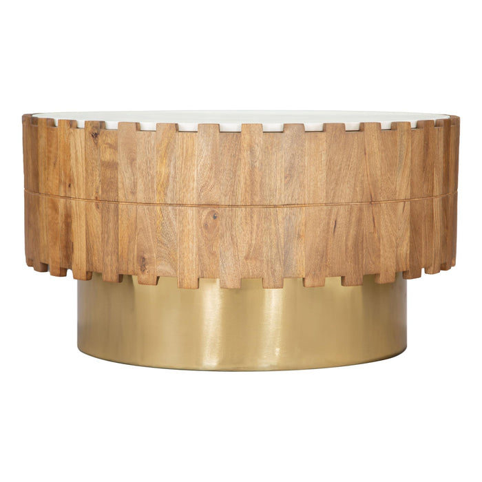Zuo Bombay Round Marble Coffee Table