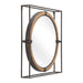 Zuo Capell Painted Steel and Rope Frame Mirror Antique Gray