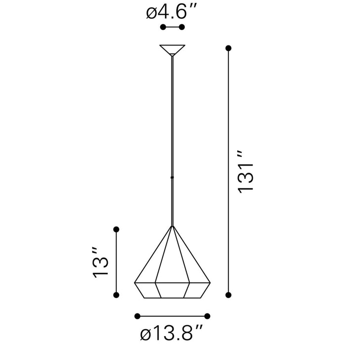 Anderson Teak Forecast Ceiling Modern Lamp Rose Gold