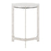 Zuo Barmas White Marble Side Table