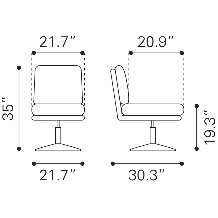 Zuo Modern Rory Grey Accent Chair