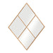 Zuo Meo Gold Painted Steel Diamond-Shaped Wall Mirror