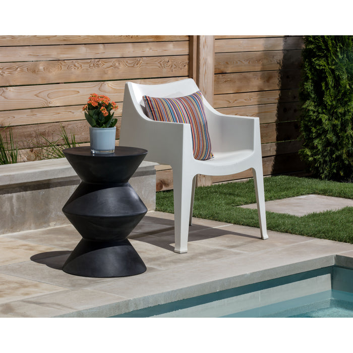 Sunpan Union Indoor and Outdoor Round Concrete End Table