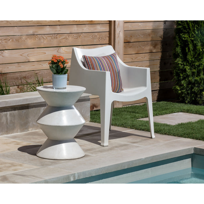 Sunpan Union Indoor and Outdoor Round Concrete End Table