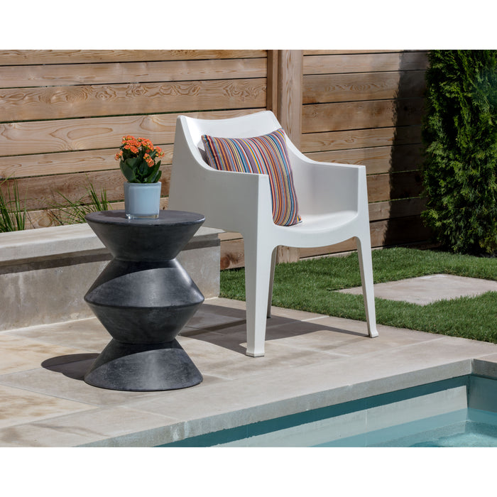 Sunpan Union Indoor and Outdoor Round Concrete End Table