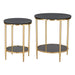 Zuo Koper Black Marble Coffee Table Set