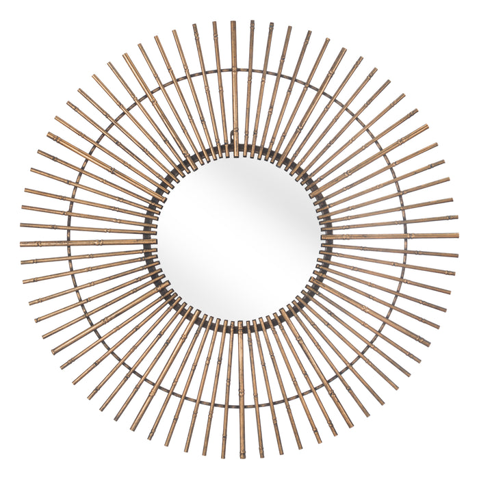 Zuo Dimond Modern Round Wall Mirror Gold