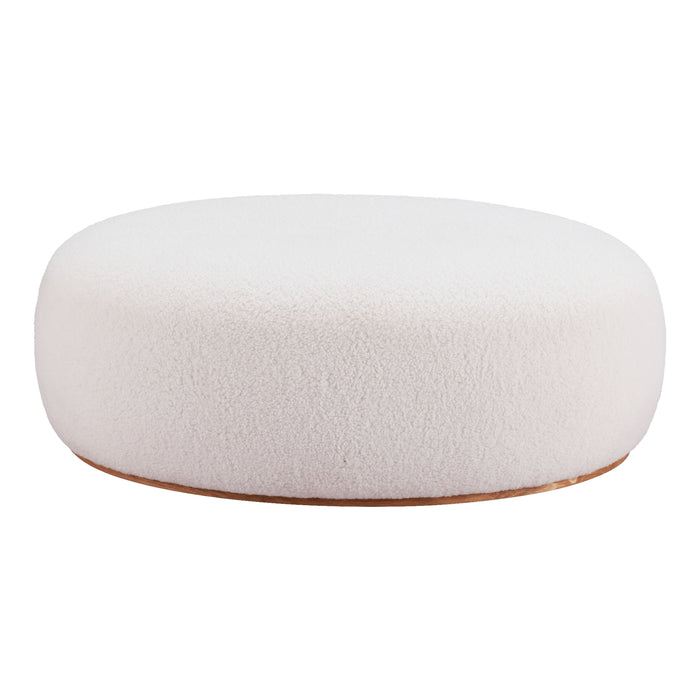 Zuo Modern Amber White Ottoman